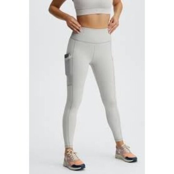 Fabletics Original On-The-Go PowerHold High-Waisted Legging Large Ash Yoga Gym - Picture 1 of 7